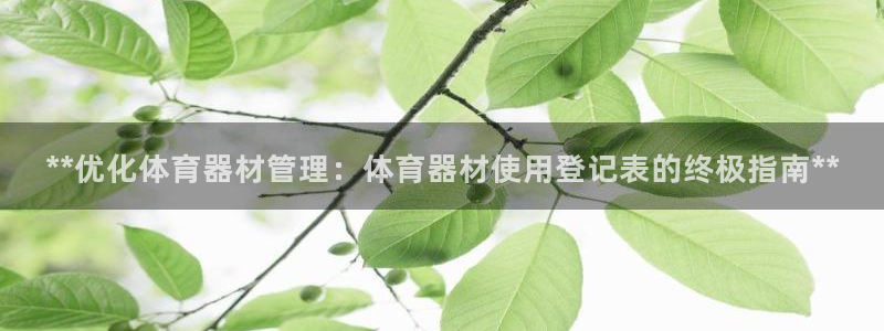 富联娱乐服务站电话：**优化体育器材管理：体育器材使