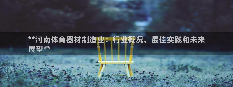 富联平台代理注册：**河南体育器材制造业：行业概况、